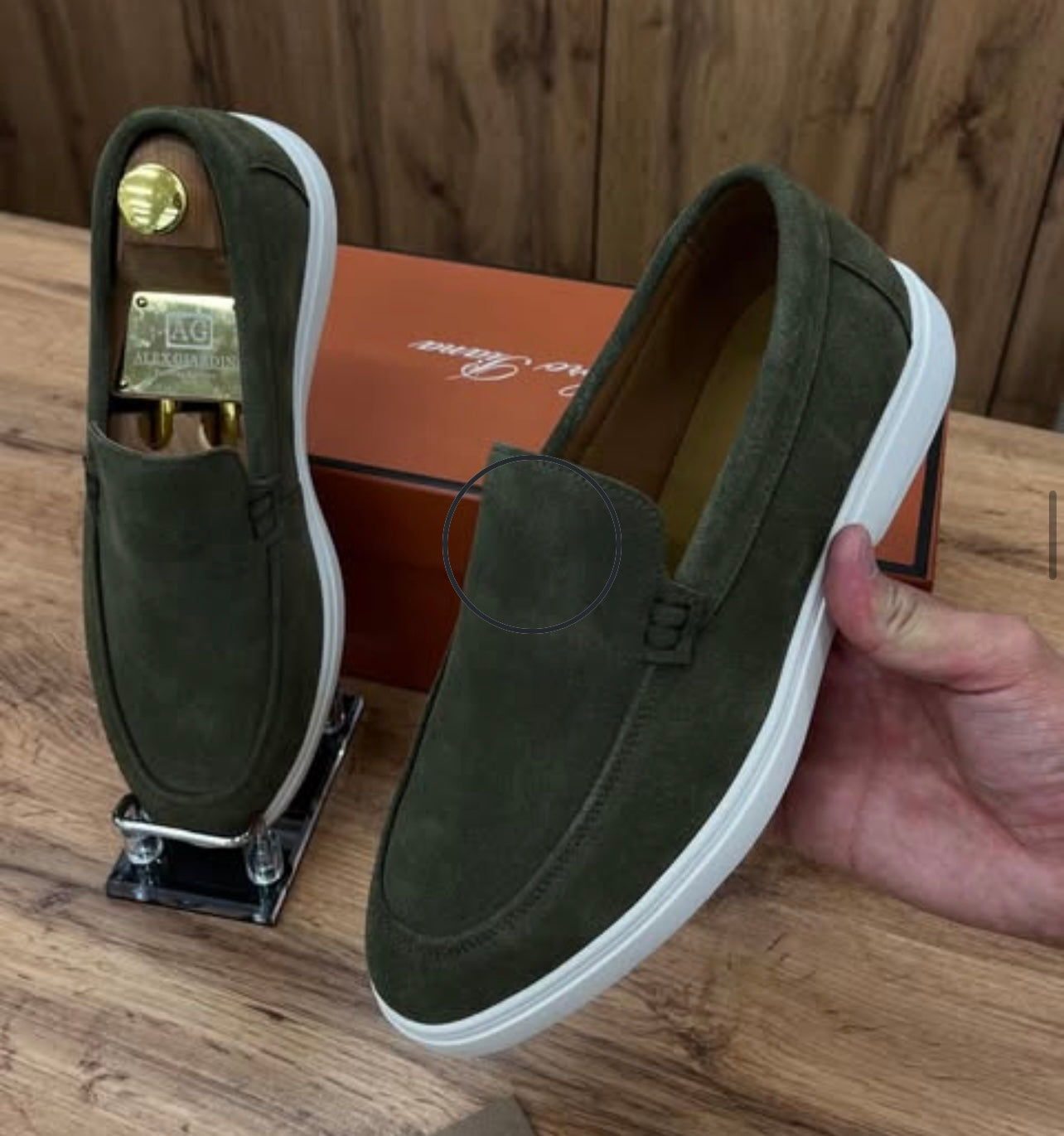 Alex Gardini Suede Slip-On Loafers