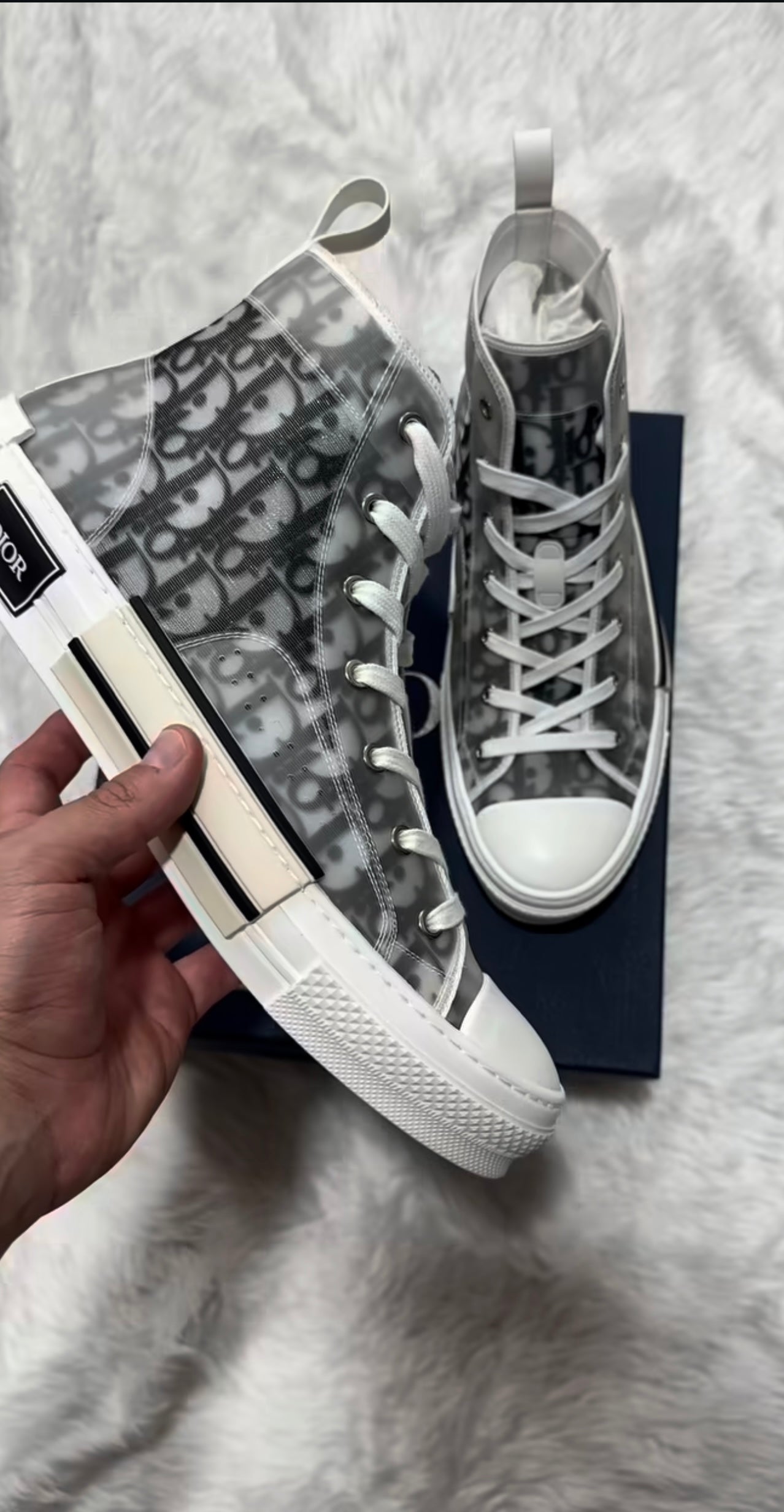 Dior B23 High-Top Sneaker – Iconic Monogram Oblique Print