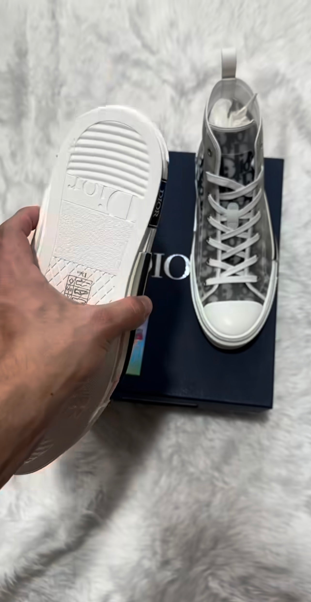 Dior B23 High-Top Sneaker – Iconic Monogram Oblique Print