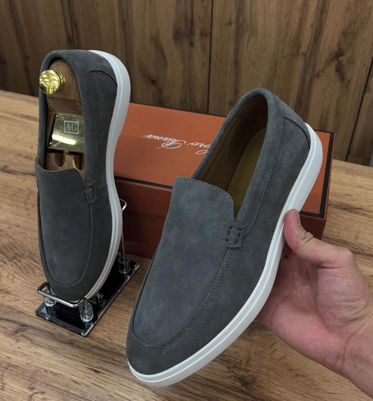 Alex Gardini Suede Slip-On Loafers